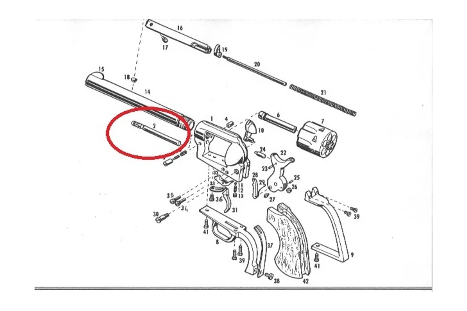 Piezas del 1873 Single Action
