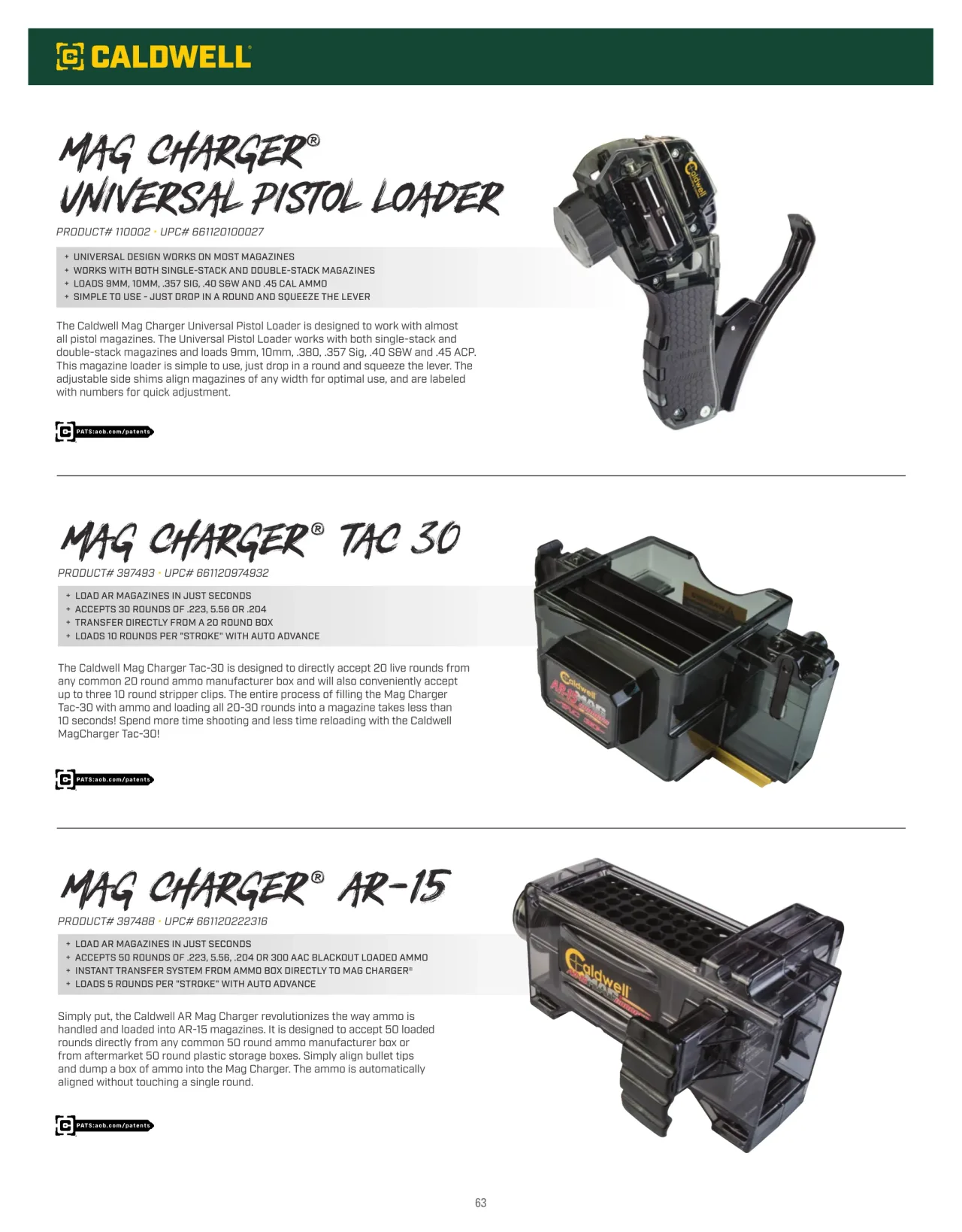 Página 63 de American Outdoor Brands · Accesorios de tiro 2026