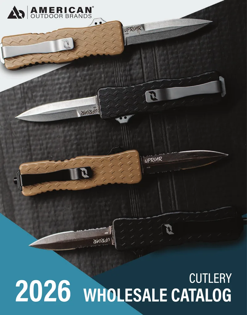 Portada de American Outdoor Brands · Cuchillería 2026