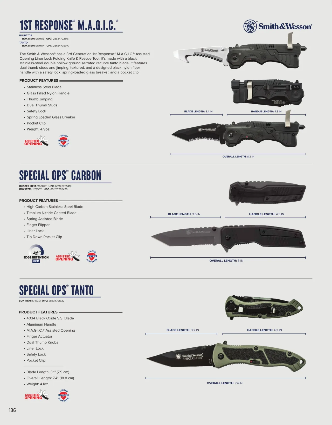 Página 136 de American Outdoor Brands · Cuchillería 2026