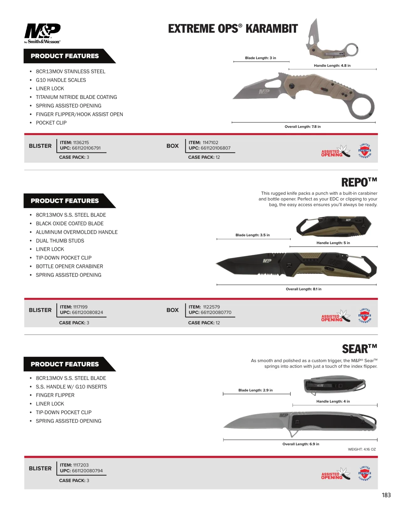 Página 183 de American Outdoor Brands · Cuchillería 2026