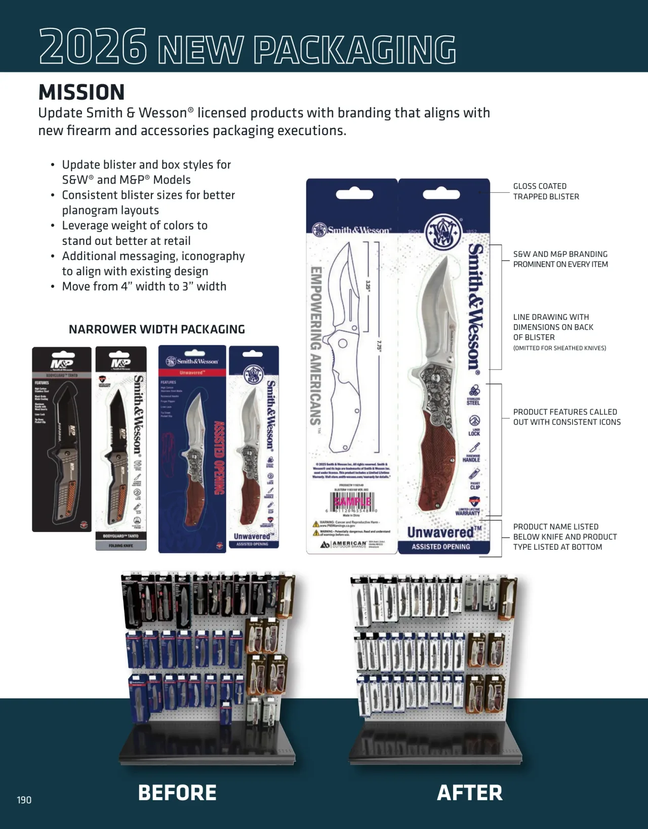 Página 190 de American Outdoor Brands · Cuchillería 2026