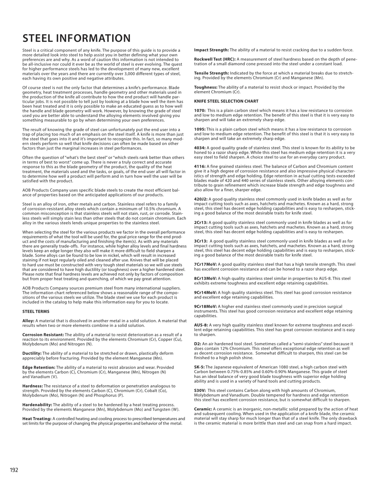 Página 192 de American Outdoor Brands · Cuchillería 2026