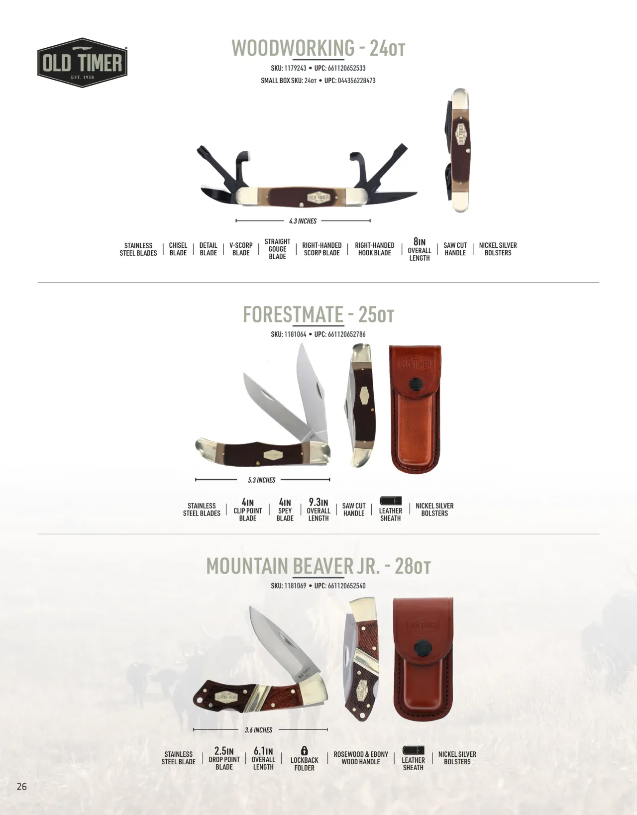 Página 26 de American Outdoor Brands · Cuchillería 2026