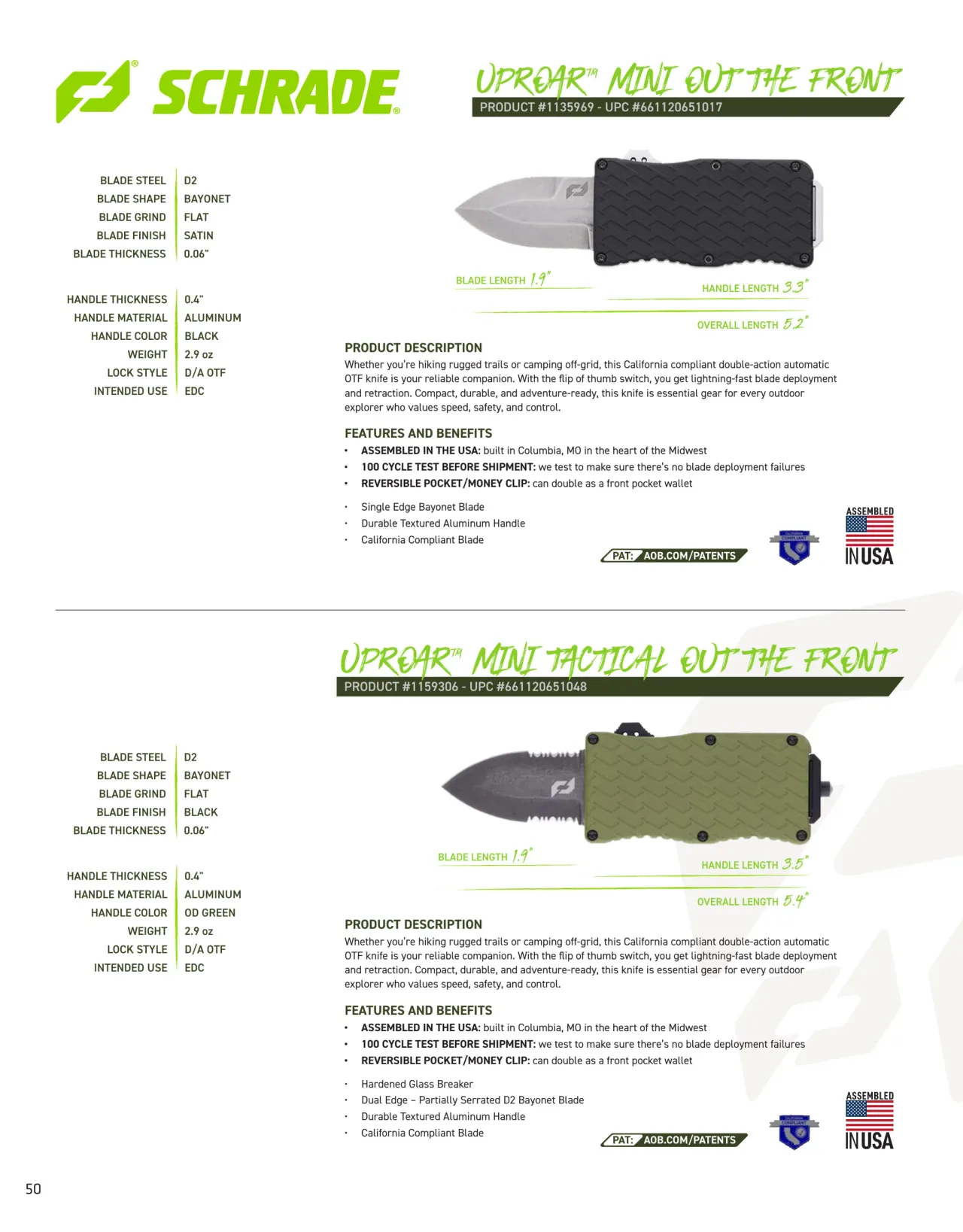 Página 50 de American Outdoor Brands · Cuchillería 2026