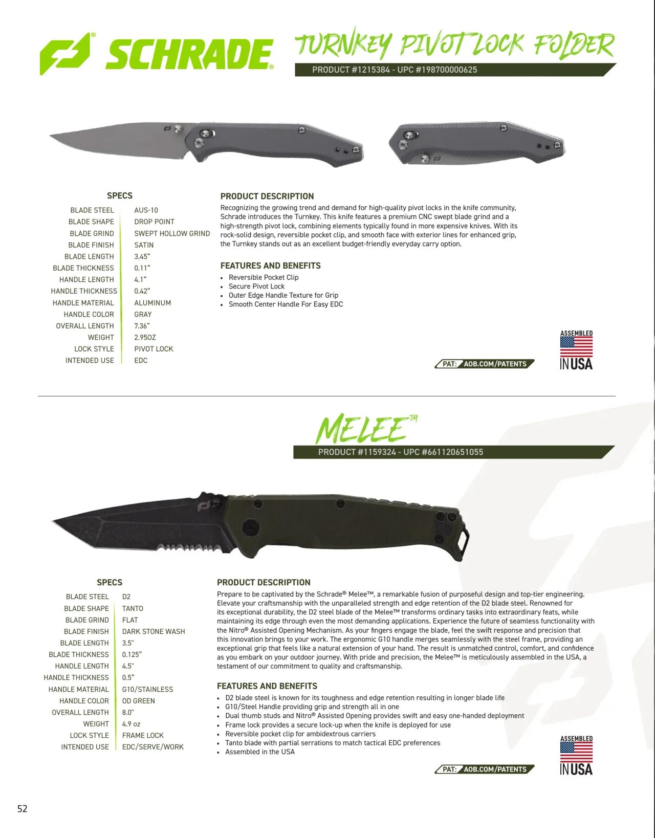 Página 52 de American Outdoor Brands · Cuchillería 2026
