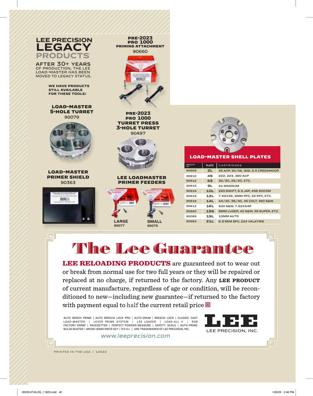 Página 40 de Lee Precision 2023