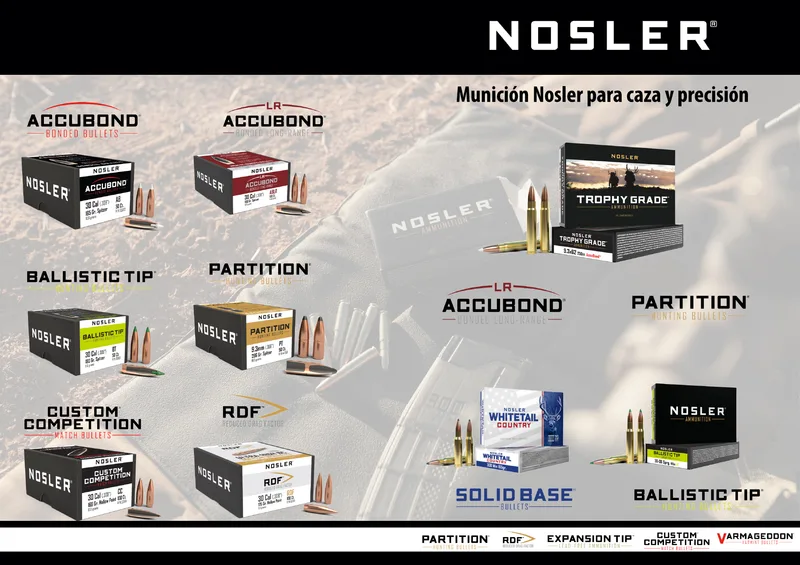 Portada de Nosler · Munición (folleto)