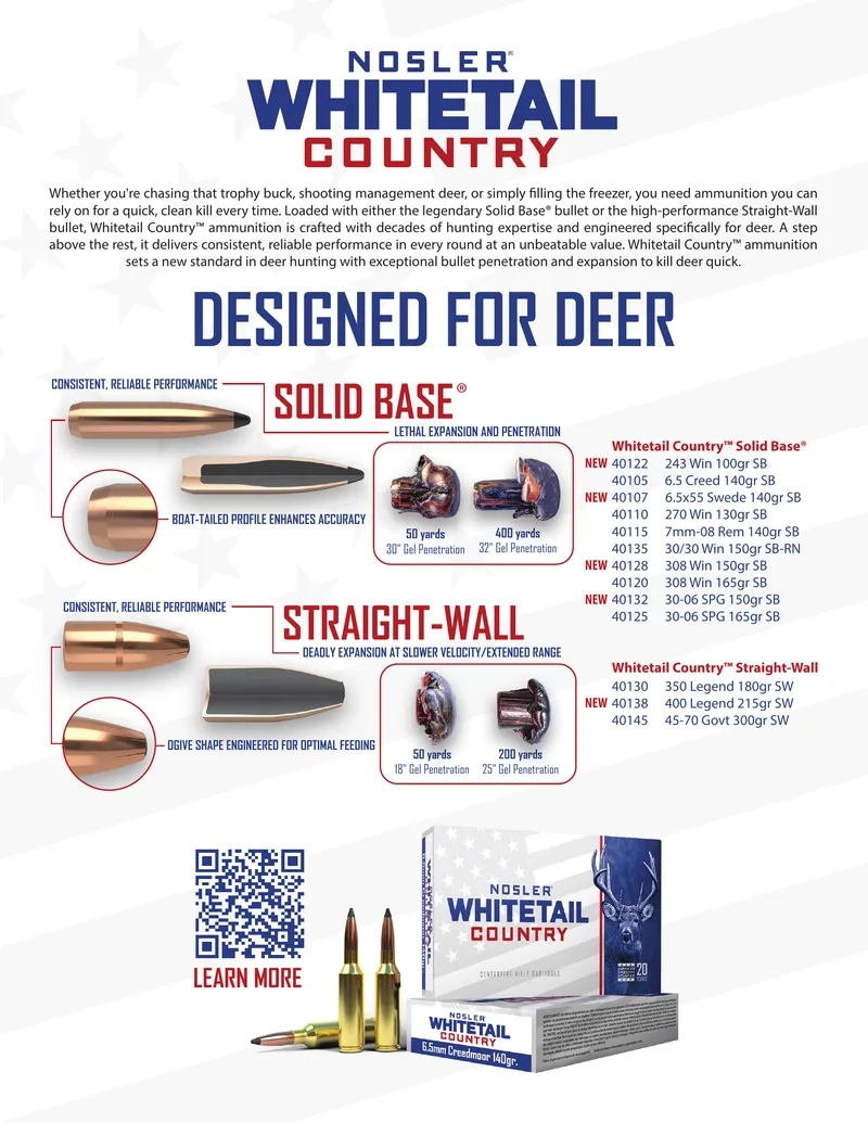 Portada de Nosler · Whitetail Country 2025 (folleto)