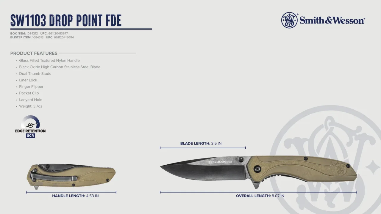 Página 18 de Smith & Wesson · Cuchillería 2023