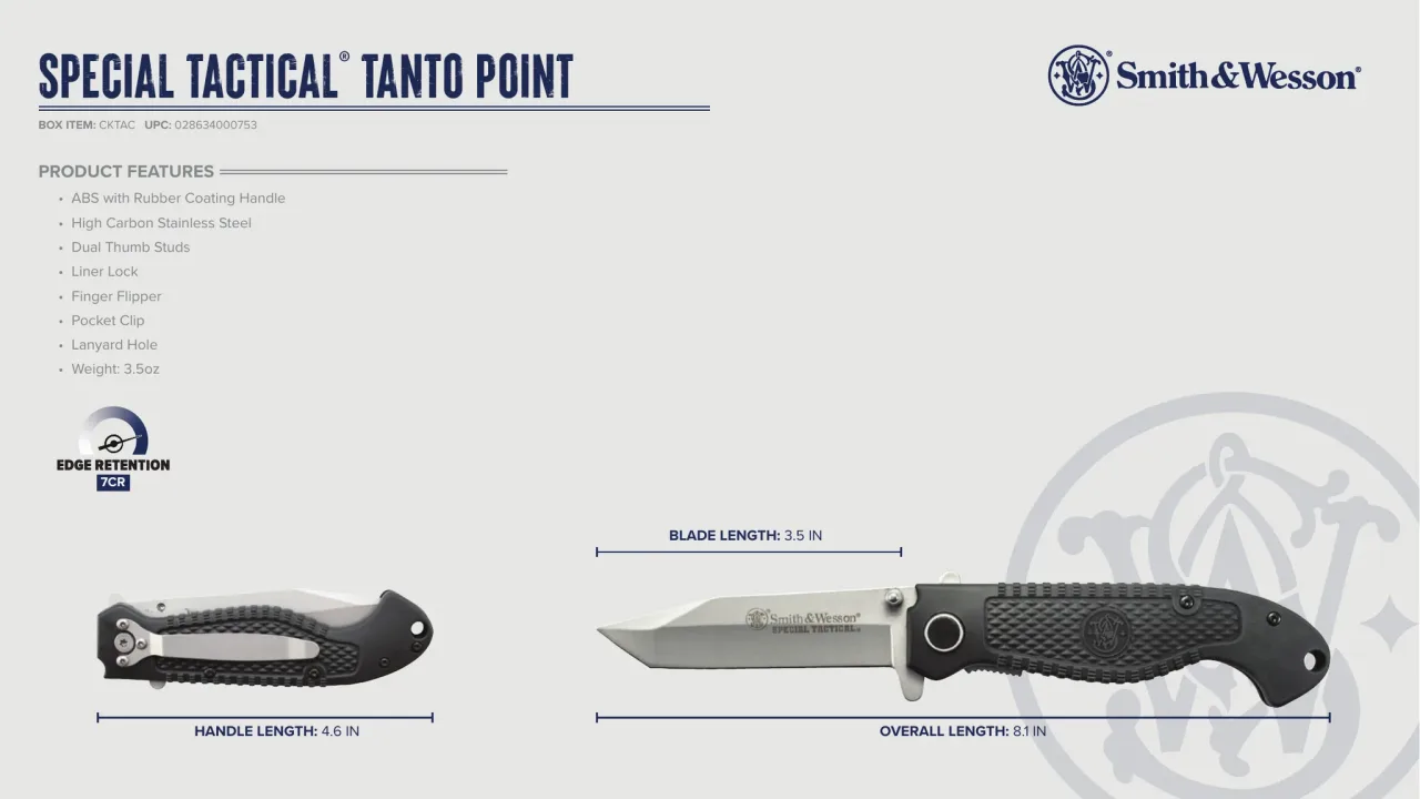 Página 20 de Smith & Wesson · Cuchillería 2023