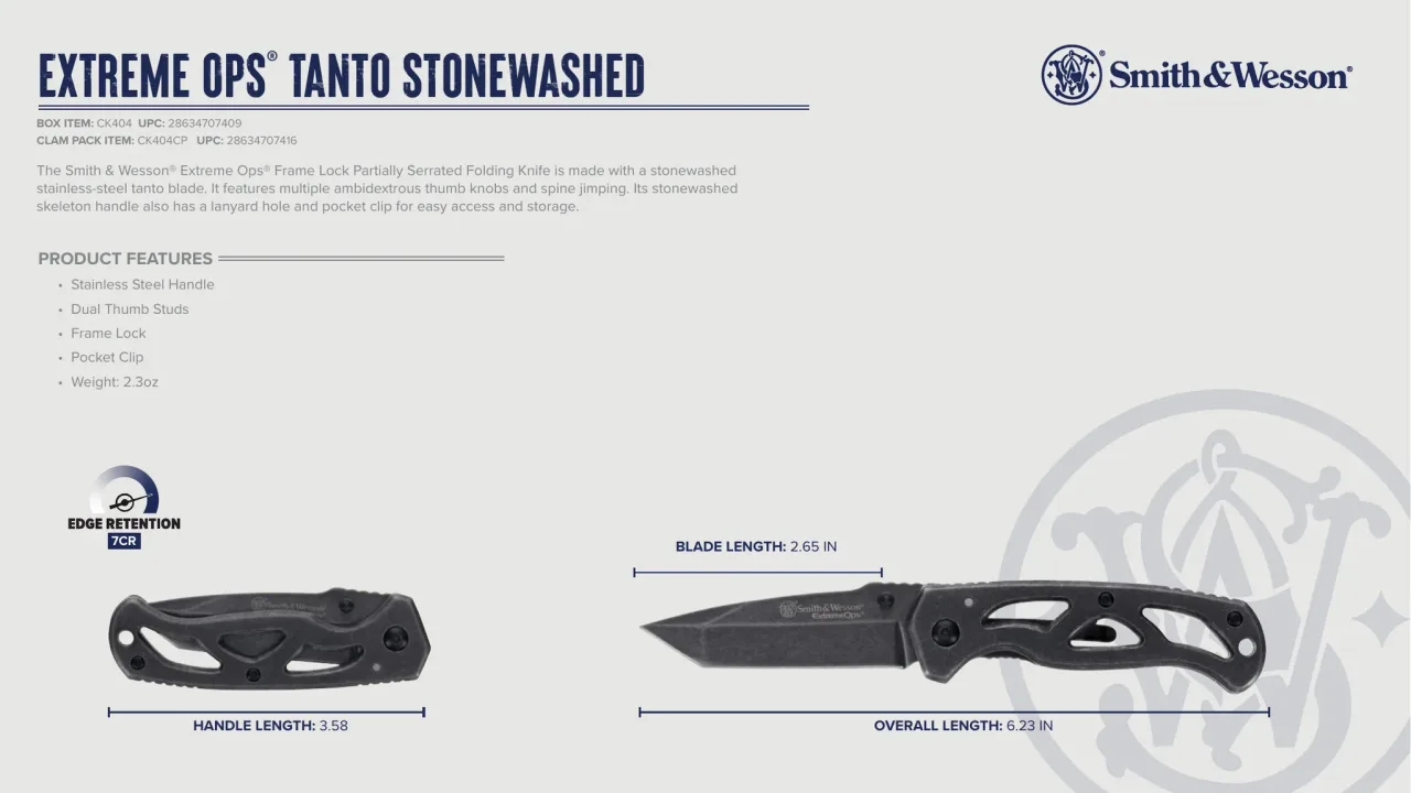 Página 40 de Smith & Wesson · Cuchillería 2023