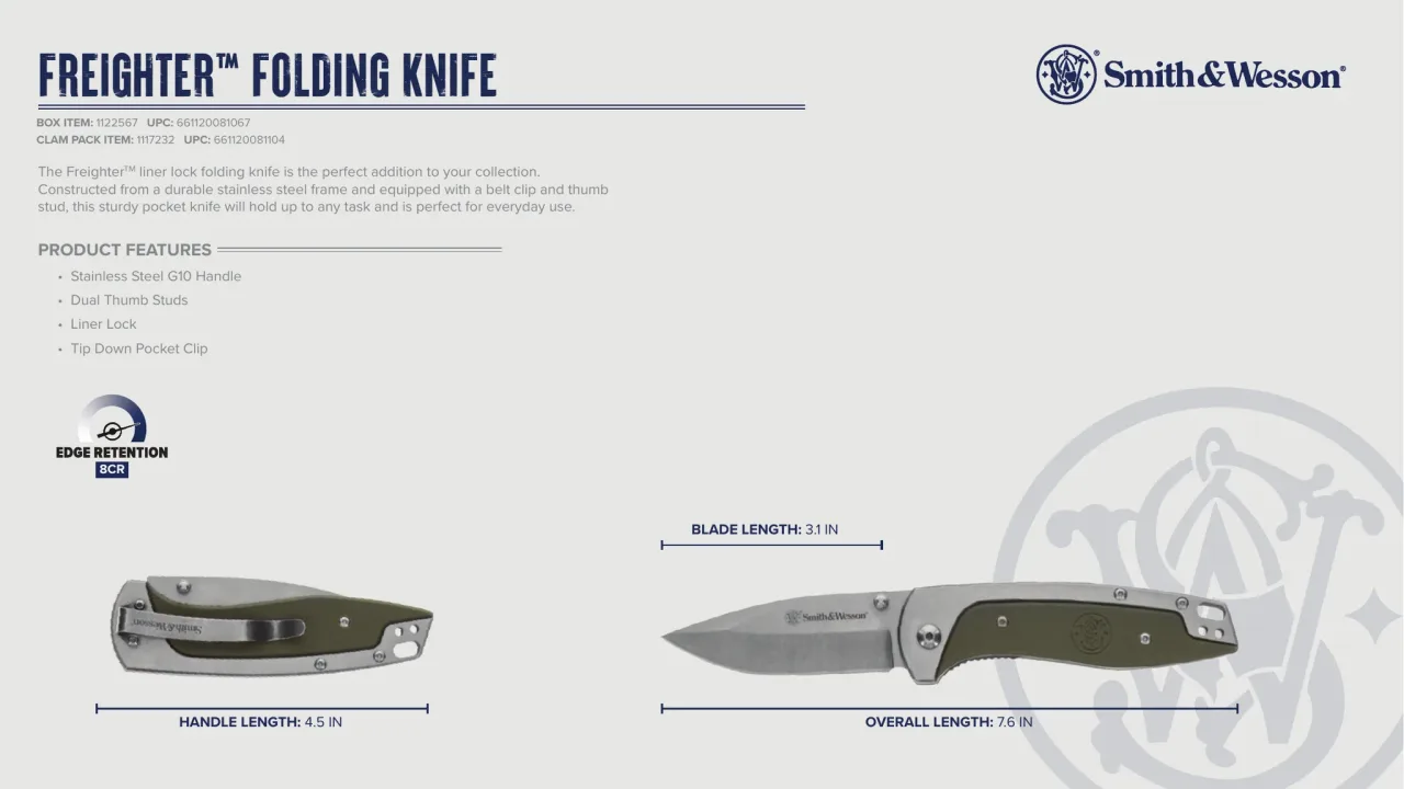 Página 54 de Smith & Wesson · Cuchillería 2023