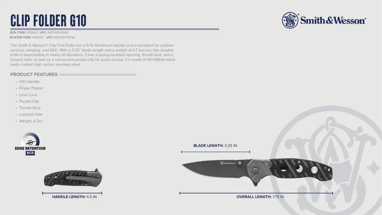 Página 61 de Smith & Wesson · Cuchillería 2023