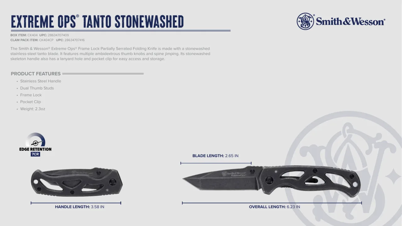 Página 52 de Smith & Wesson · Cuchillería 2024