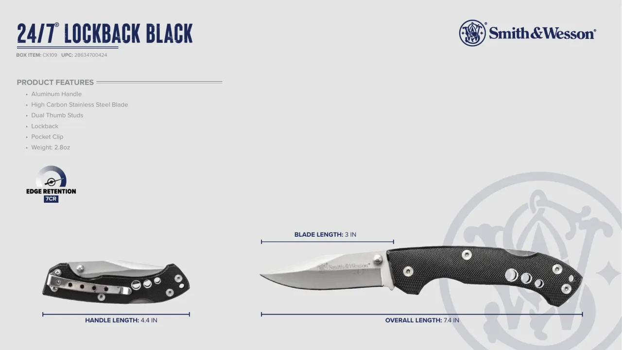 Página 58 de Smith & Wesson · Cuchillería 2024