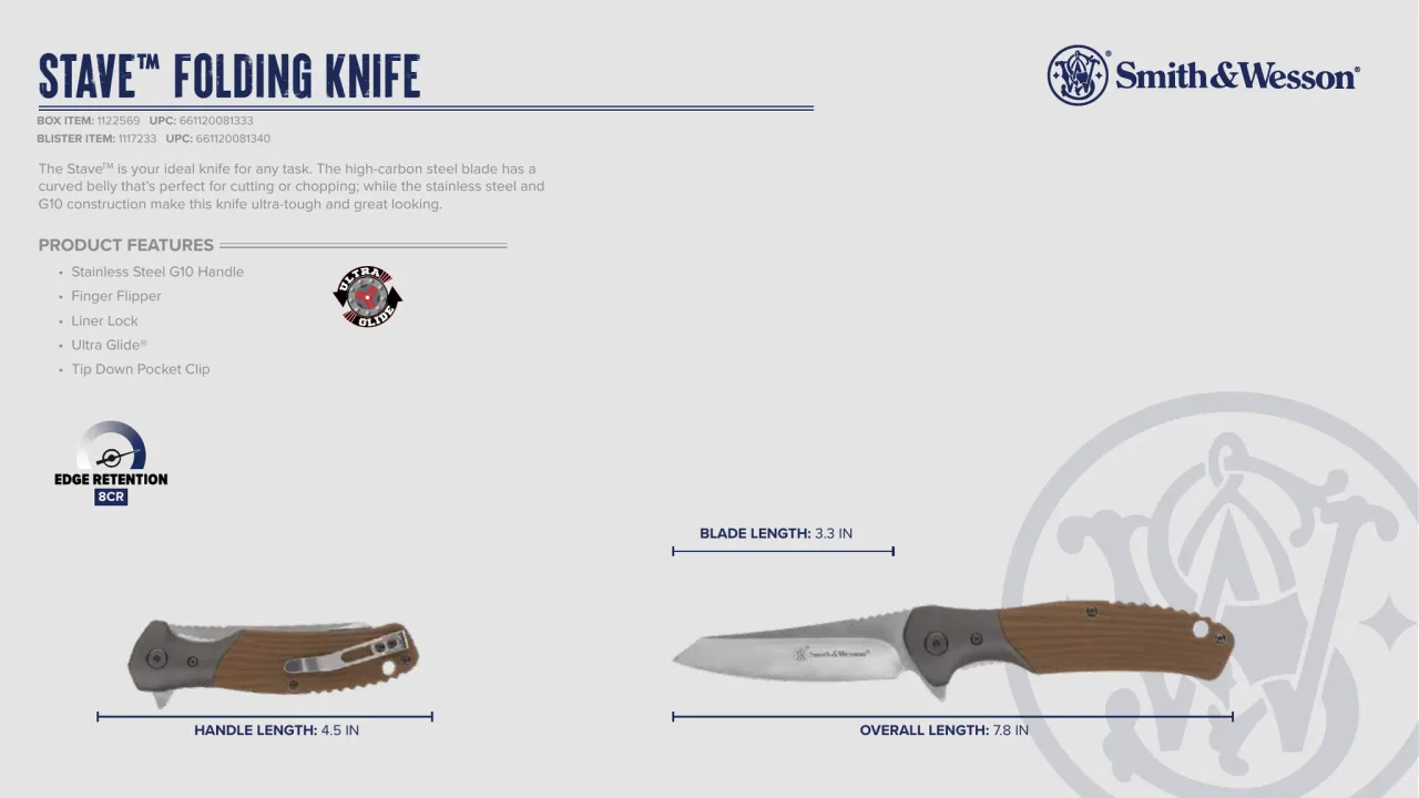 Página 68 de Smith & Wesson · Cuchillería 2024