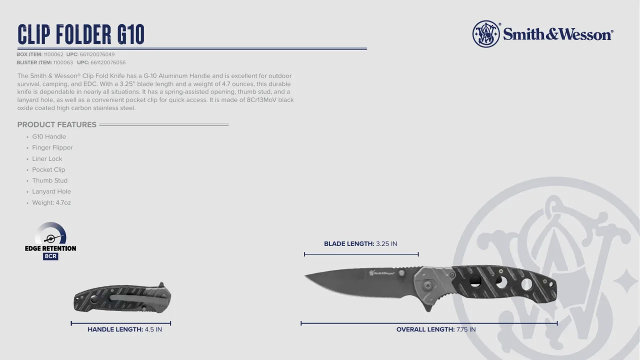 Página 73 de Smith & Wesson · Cuchillería 2024
