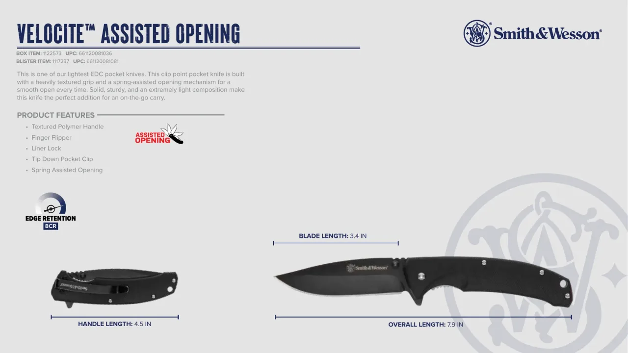 Página 86 de Smith & Wesson · Cuchillería 2024