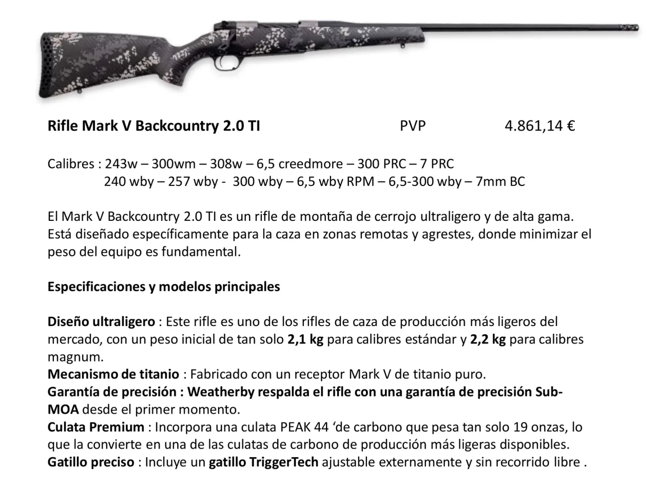 Página 10 de Weatherby 2026