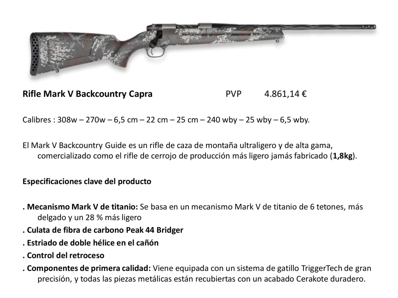 Página 17 de Weatherby 2026