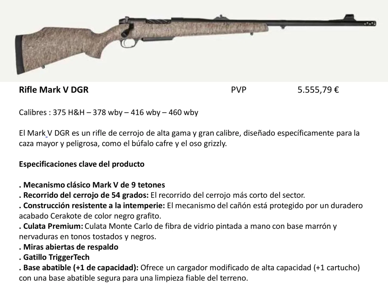 Página 23 de Weatherby 2026