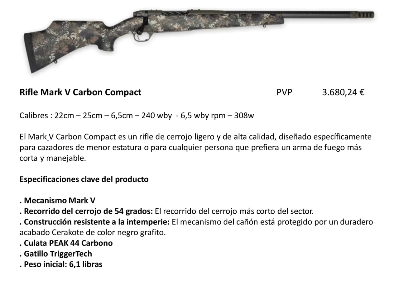 Página 26 de Weatherby 2026