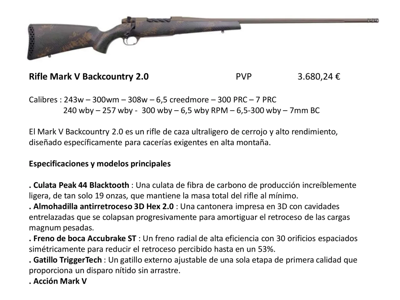 Página 8 de Weatherby 2026